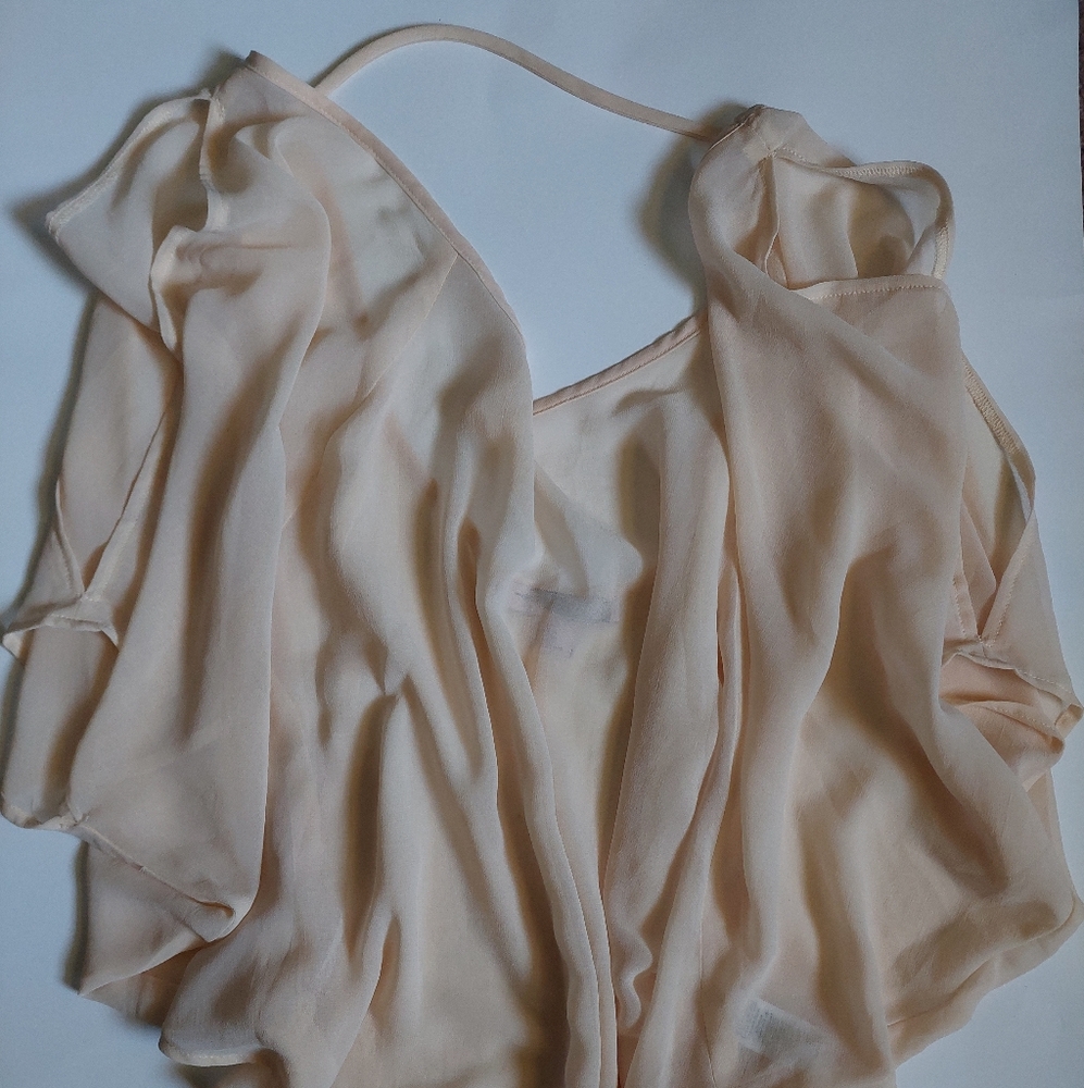 Forever 21 Sheer Cream Blouse